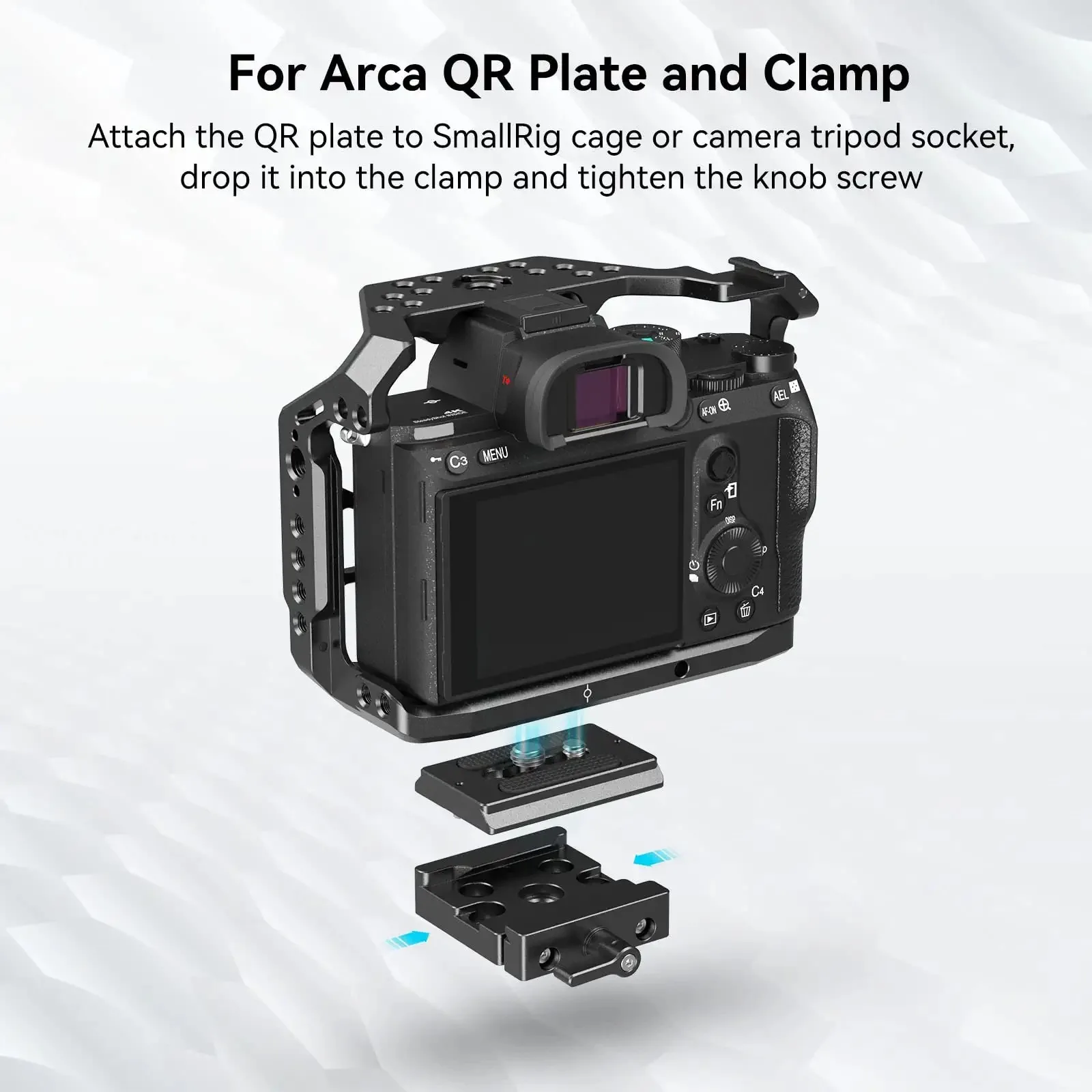 SmallRig Universal Quick Release Clamp and Plate ( Arca-type Compatible) Baseplate For Mirroless And for Sony DSLR Cameras -2280