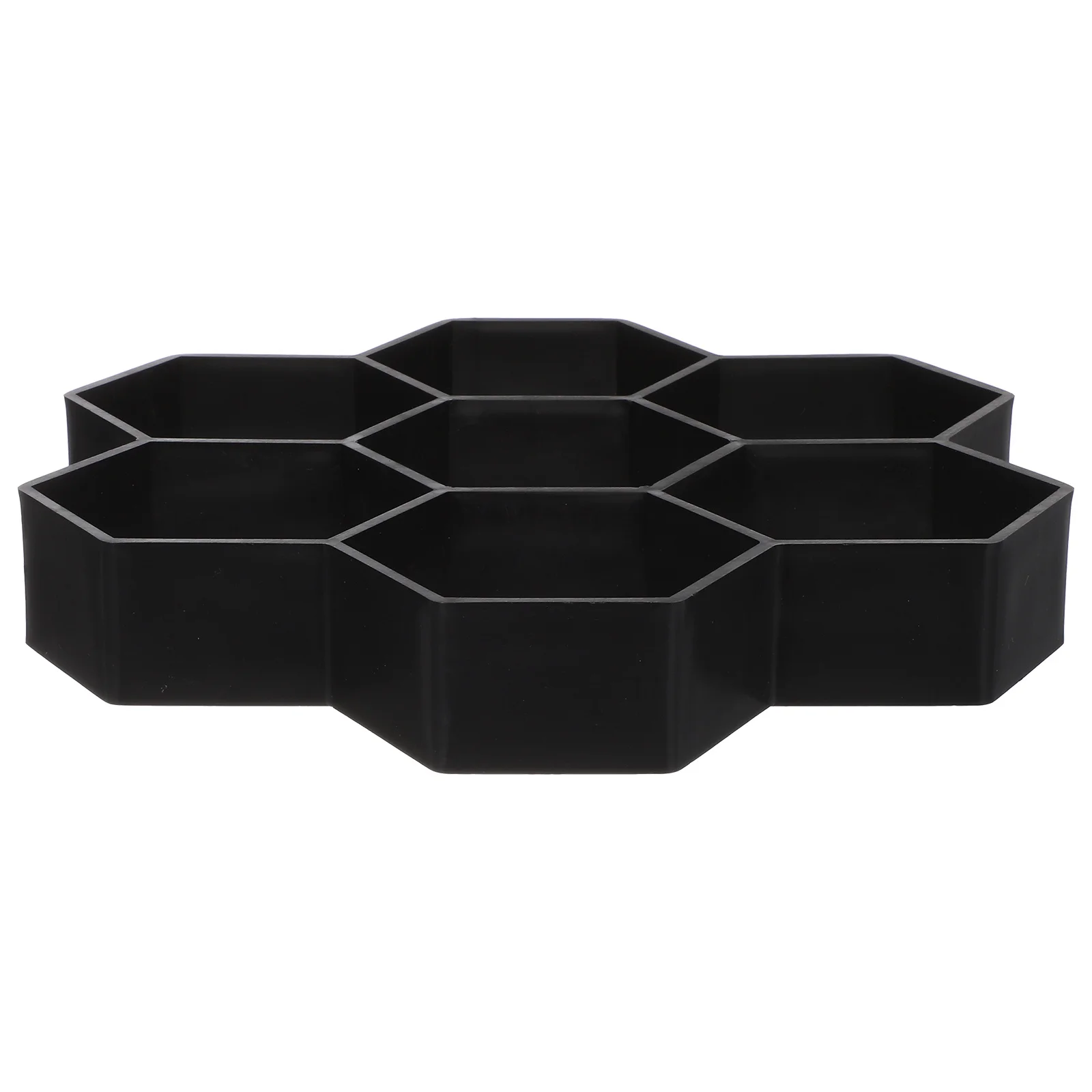 قالب الطوب السداسي الأسود قالب بلاط الأرضيات الاسمنتية البلاستيكية لمسار رصف الحديقة DIY الممشى الطراز الحديث القابل لإعادة الاستخدام