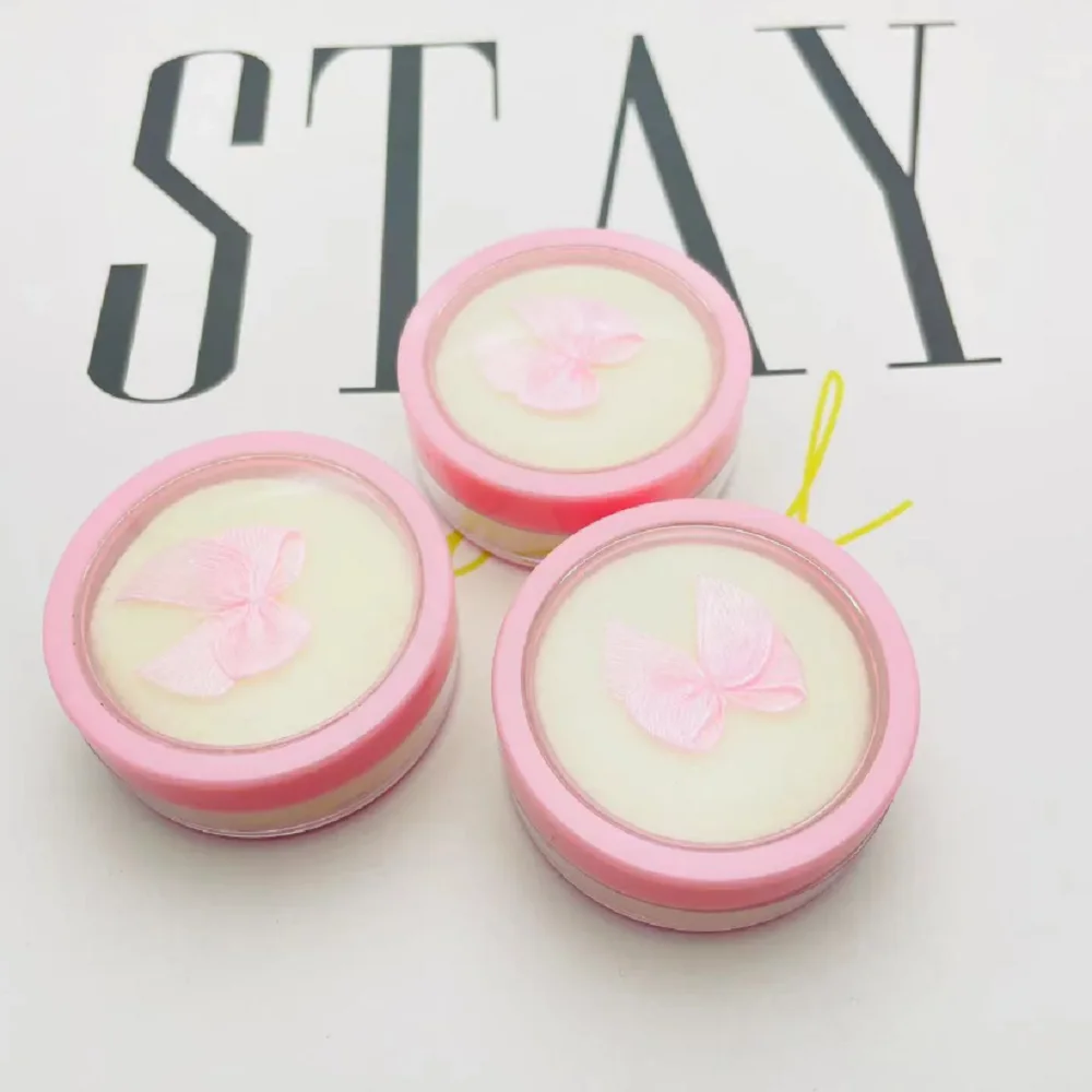 5g Loose Powder Case With Sifter Butterfly Puff Skylight Pink Cover,Empty Loose Powder Compact Cosmetic Packing Container