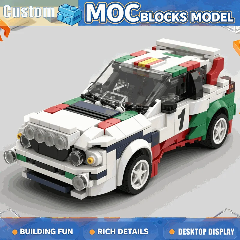 NEW 565PCS Classic Rally Racing Car Building Blocks Vehicle Model DIY Assembly Toy Creative Collectible Display Festival Gifts