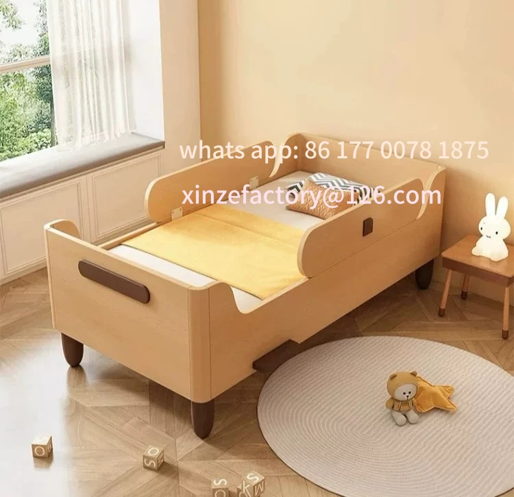 Customizable Solid Wood Bed Splicing Queen Bed Multifunctional Baby Baby Island Bed Wide