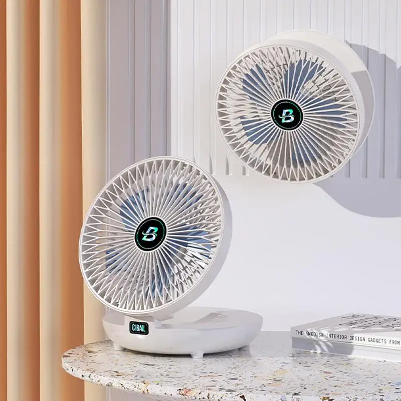 Fan For Bedroom Portable Rechargeable Fan Cooling Fan 3 Speed Wind Adjustable USB Charging 90 Adjustable Increase Air Flow For