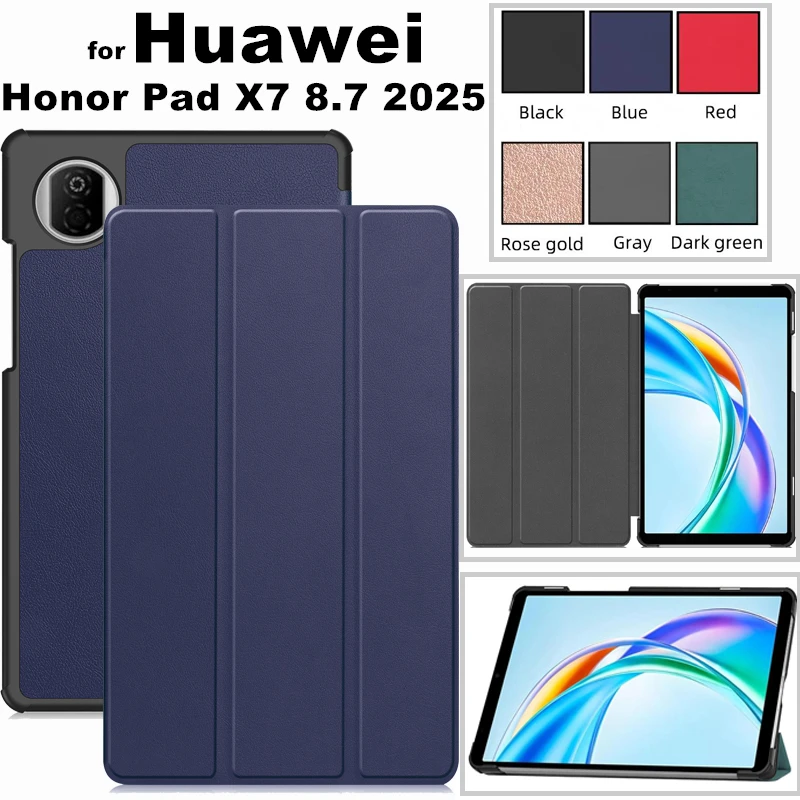 

Чехол для планшета Huawei Honor Pad X7 8,7 дюйма 2025, чехол из искусственной кожи с подставкой, флип-чехол для Huawei Pad X7 8,7 2025, чехол для планшета