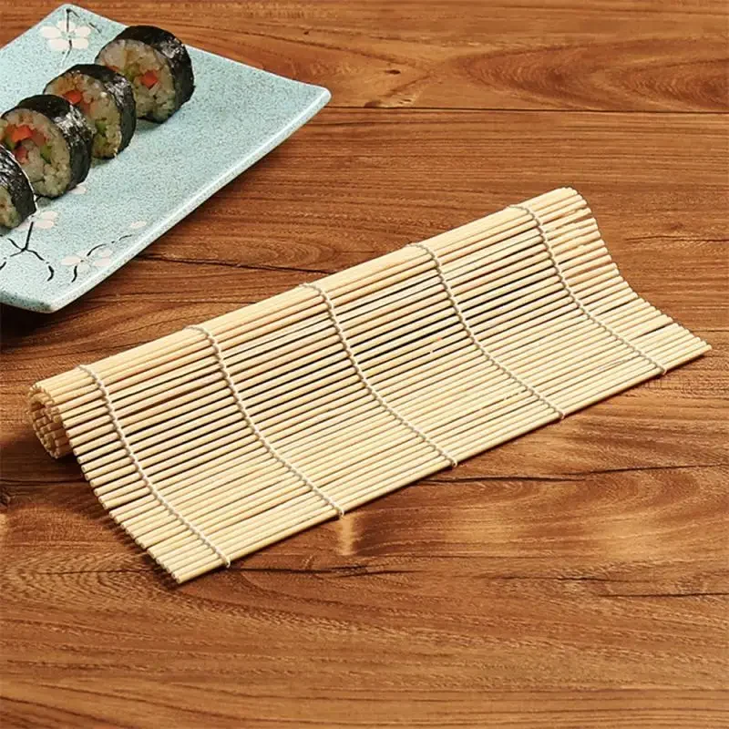 24x24cm Sushi Set Bamboo Rolling Mats Rice Paddles Tools kawaii sushi mold bamboo Kitchen Accessories japanese kitchen