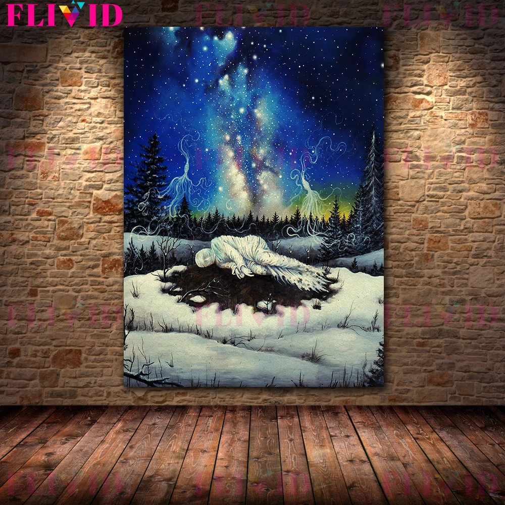 Mysterious Dark Wizardry And Magic World Vintage Wall Art Canvas Painting Gothic Witchcraft Demon Art Poster Print Home Decor