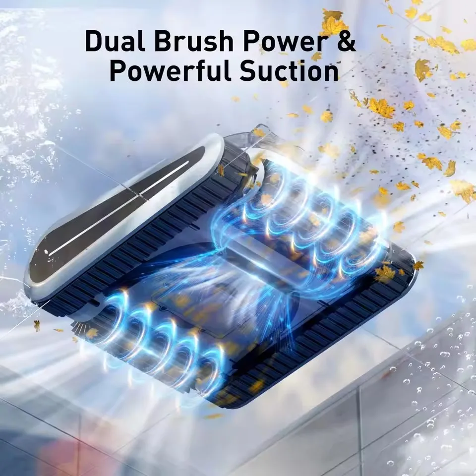 (2025 New) Seauto Crab Pro Cordless Robotic Cleaner, for Inground Pools up to 2000 Sq.ft, all and Waterline Cleaning Vacuum