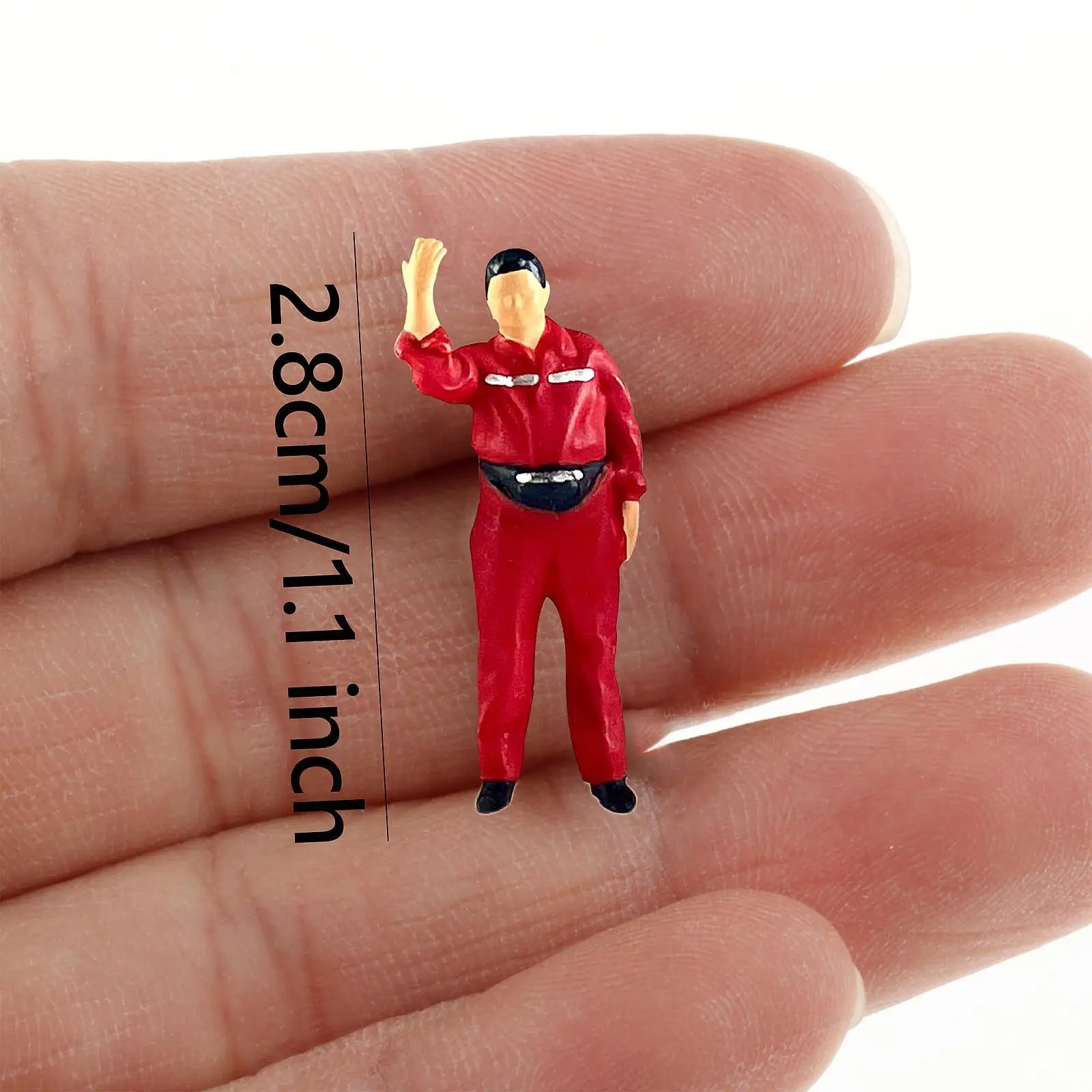 3x 1/64 modelo em miniatura posto de gasolina figuras de pessoas presente para micro paisagens