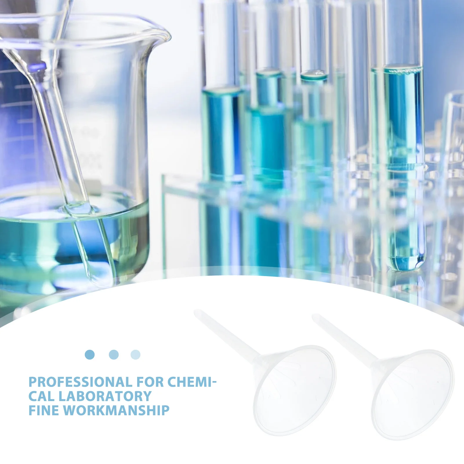 

12Pcs Laboratory Plastic Funnel Scientific Filling Filter Lightweight Transparent 75mm Plastic Funnel for Experiments