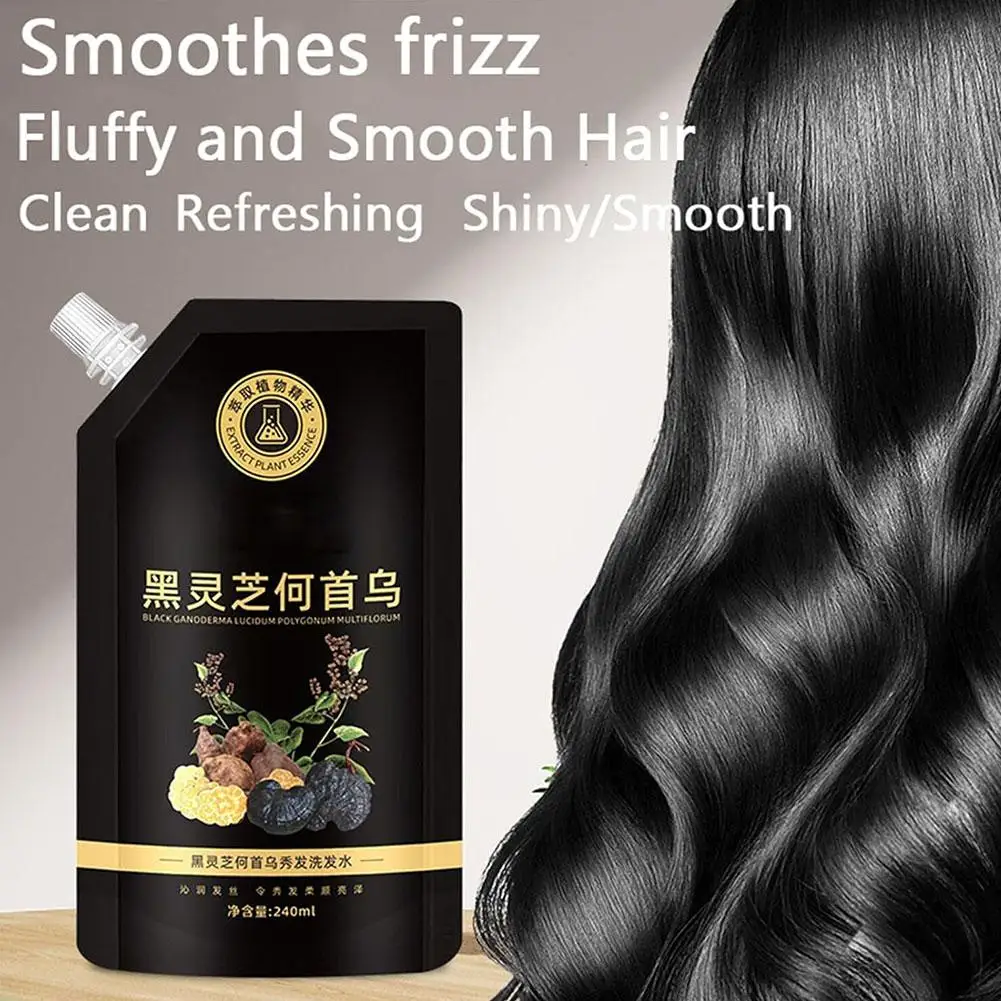 Polygonum Multiflorum Shampoo For White Hair Turns To Black Professional Blackening Growth Hair Nourishing Ati Hair Loss Un H7W4