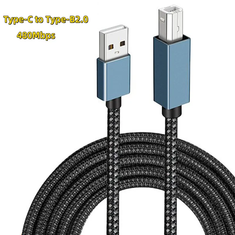 USB Printer Cable USB2.0 Type A Male to B Male USB Cable for Canon Epson Label USB2.0 Scanner Printer Cord USB Print Cord