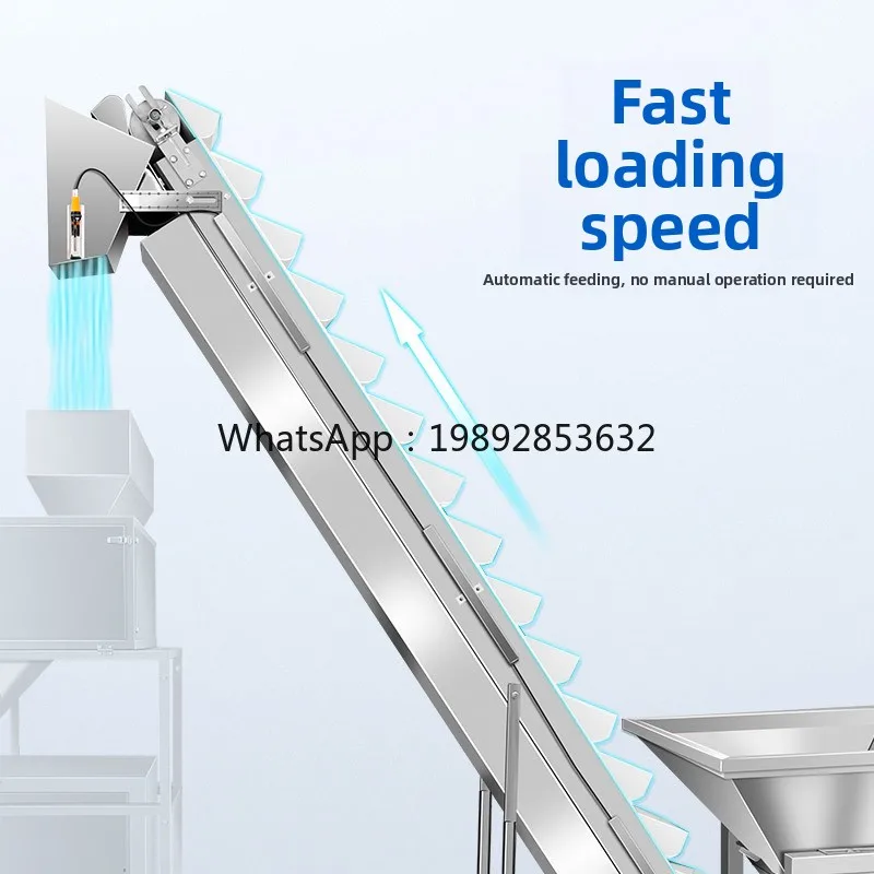 LYY Bucket Feeder Elevator Rice Tea Leaves Feed Screw Climbing Machine Stainless Steel Conveyor Full Load Automatic Stop