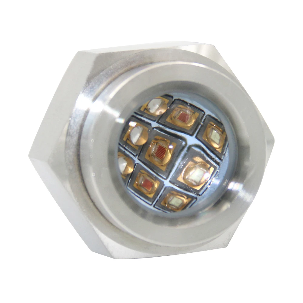 

Quick Shipping 1/2" NPT Threaded 27W RGB RGBW Ocean Marine Submarine LED Underwater Boat Drain Plug Lights