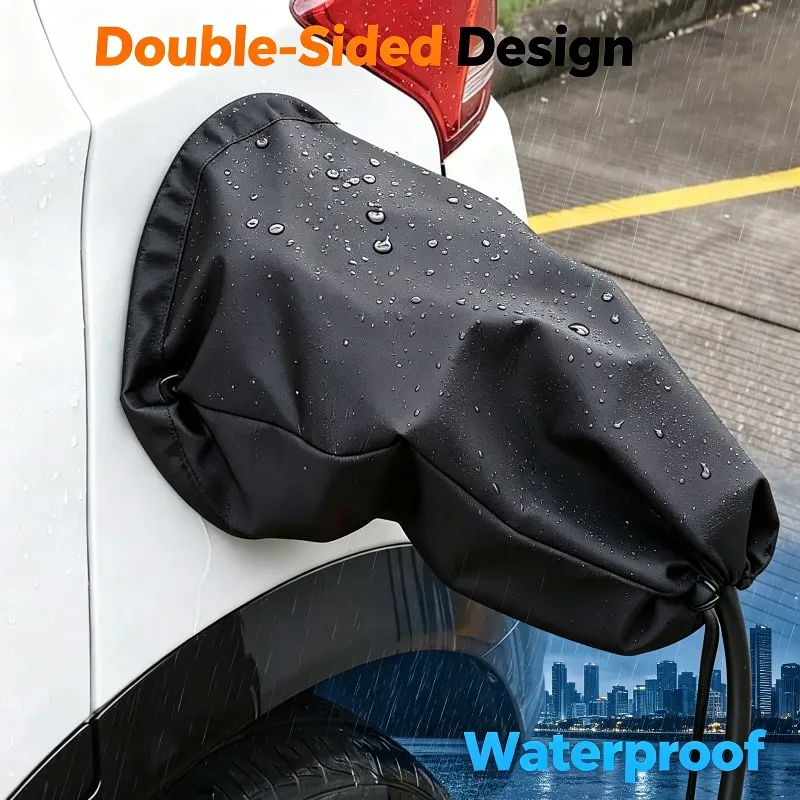 

EV Charger Port Rain Cover Electric Car Oxford Cloth Charging Gun Protective Sleeve Dustproof Waterproof Cover for Outdoor Useg