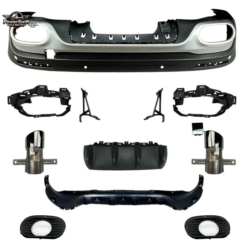 Suitable for Mercedes-Benz GLB180 200 GLB X247 Modified to GLB35 GLB45 AMG Rear Lip Spoiler Tailpipe Modification