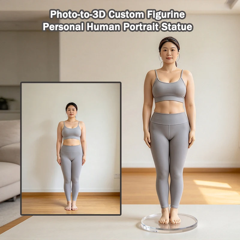 Custom Figurine from Photo 3D Printed Full Color Resin Portrait Figure, Personalized Mini Human Statue, Couple Family Birthday V