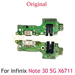 For Infinix Note 30 4G X6833B 5G X6711 USB Charging Board Dock Port Flex Cable Repair Parts