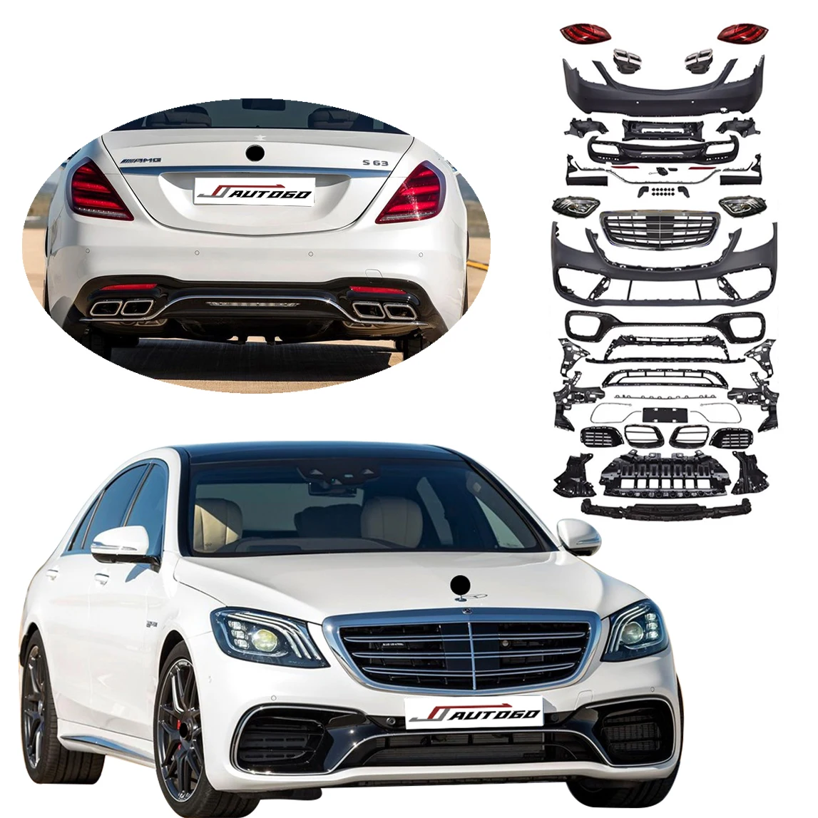 

Auto Facelift Refit Body Kit With Headlight For W222 2014 2015 2016 2017 2018 Upgrade To Racing S63 AMG