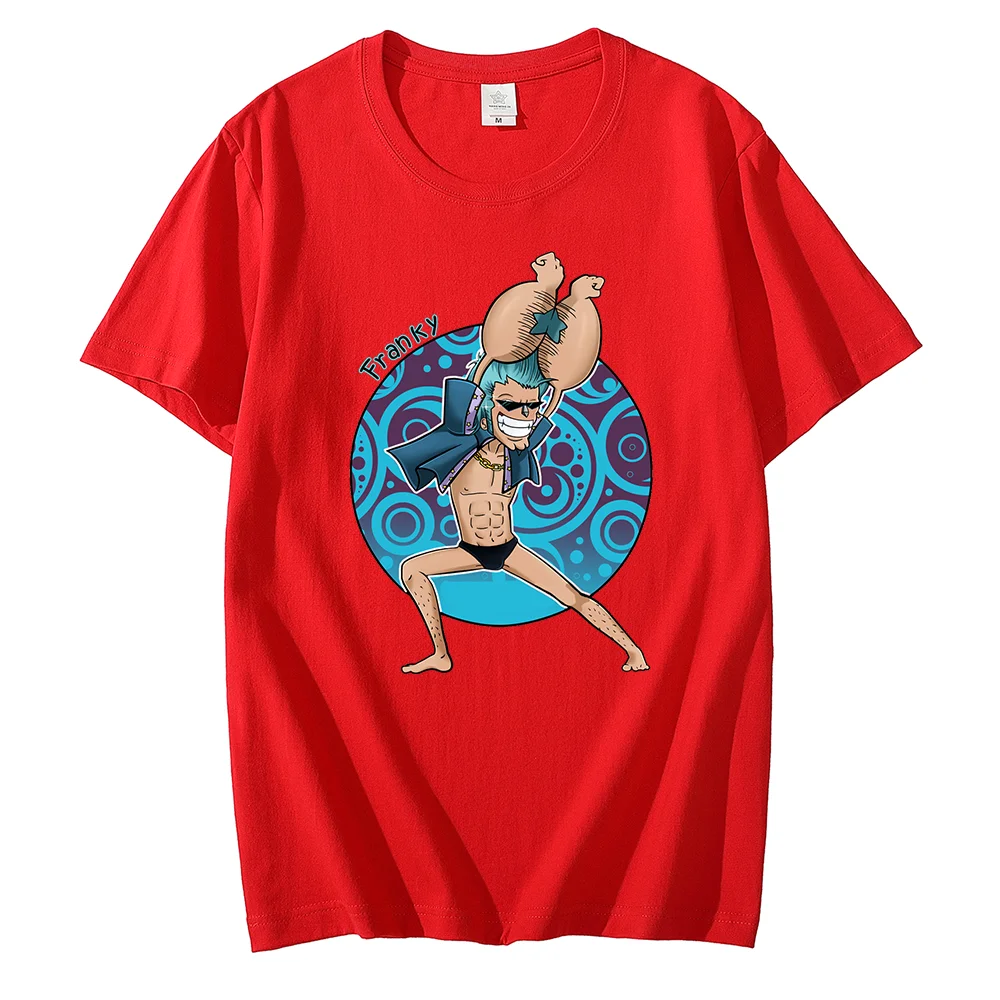 Anime ONE PIECE T-shirt FRANKY Printed T-shirt Leisure Sports Street Men\'s and Women\'s T-shirt