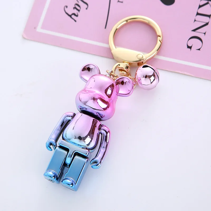 Cartoon Smooth Violent Bear Key Chain Ring Car Bag Key Pendant Creative Bear Doll Key Chain Pendant