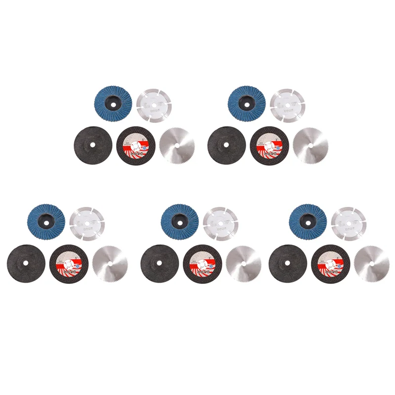 

N04R 25Pcs 75Mm Cutting Disc For 10Mm Bore Angle Grinder Metal Circular Saw Blade Flat Flap Grinding Wheel Sanding Pads Tool