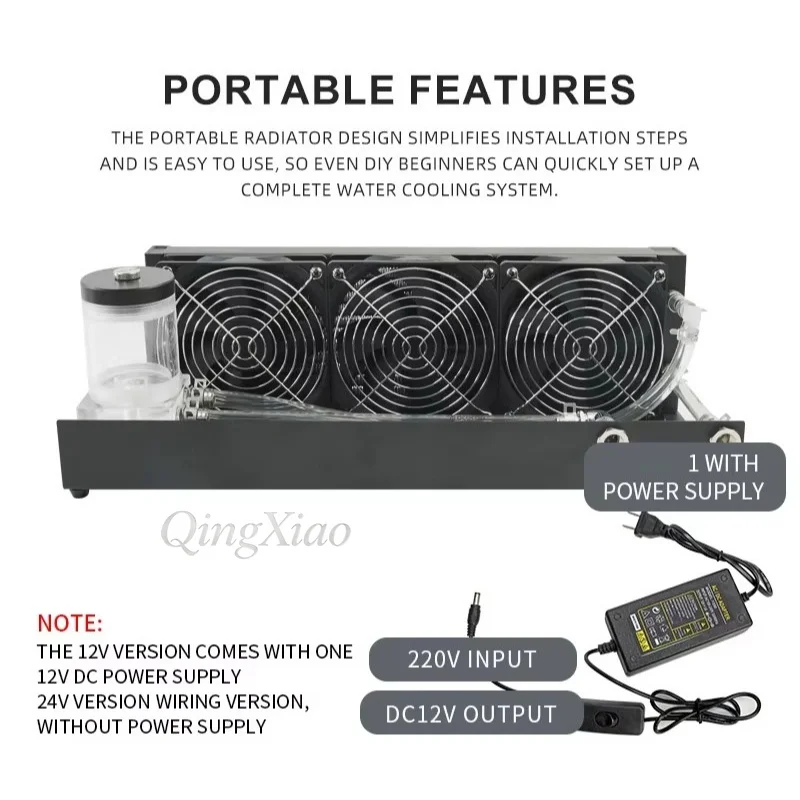 Built In All In One Water Cooling Module AC120 Side Outlet Radiator Efficient Heat Dissipation For Server New Energy Devices