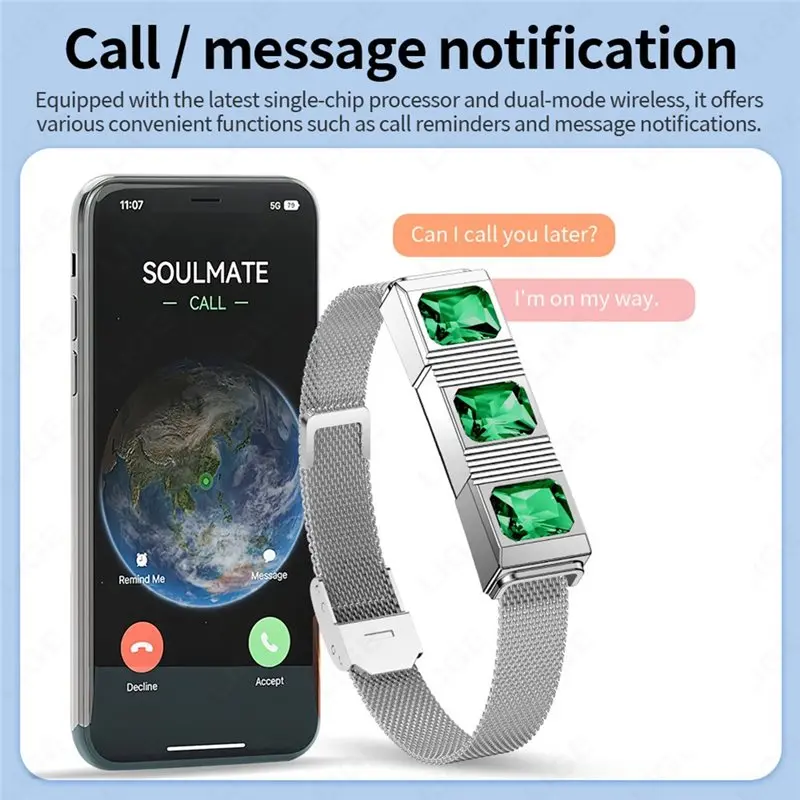 【VALUE MONEY】Smart Bracelet With 2 Bands, 24/7 Heart Rate/Blood Oxygen/HRV/Sleep Monitor,With Message/Call Reminder Black