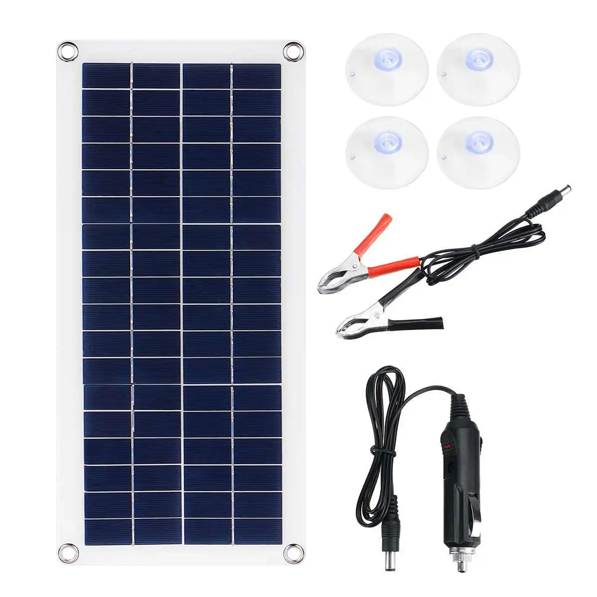 Solar Panel 20W USB 5V DC 18V Photovoltaic Panel Outdoor PV Cells Mobile Phone Yacht Camping Carrying Solar Charging Plate