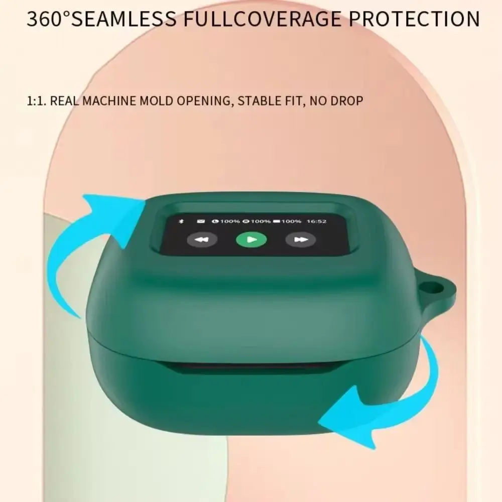 Jbl用シリコンヘッドホンケース,落下防止,防塵,耐衝撃,傷防止,充電ボックス,Jbl Live Flex3用スリーブ
