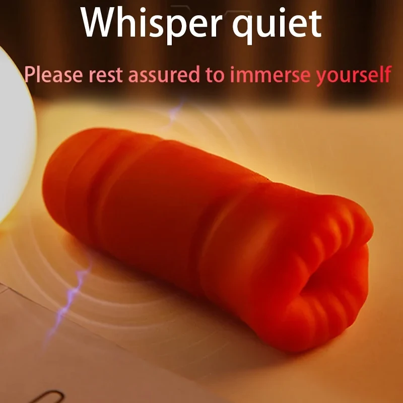 Silicone Male Masturbation Cup, Reusable Textured Stroker, Skin-Safe Material, Tight Inner Tunnel, Discreet Pleasure Toy for Men view 2