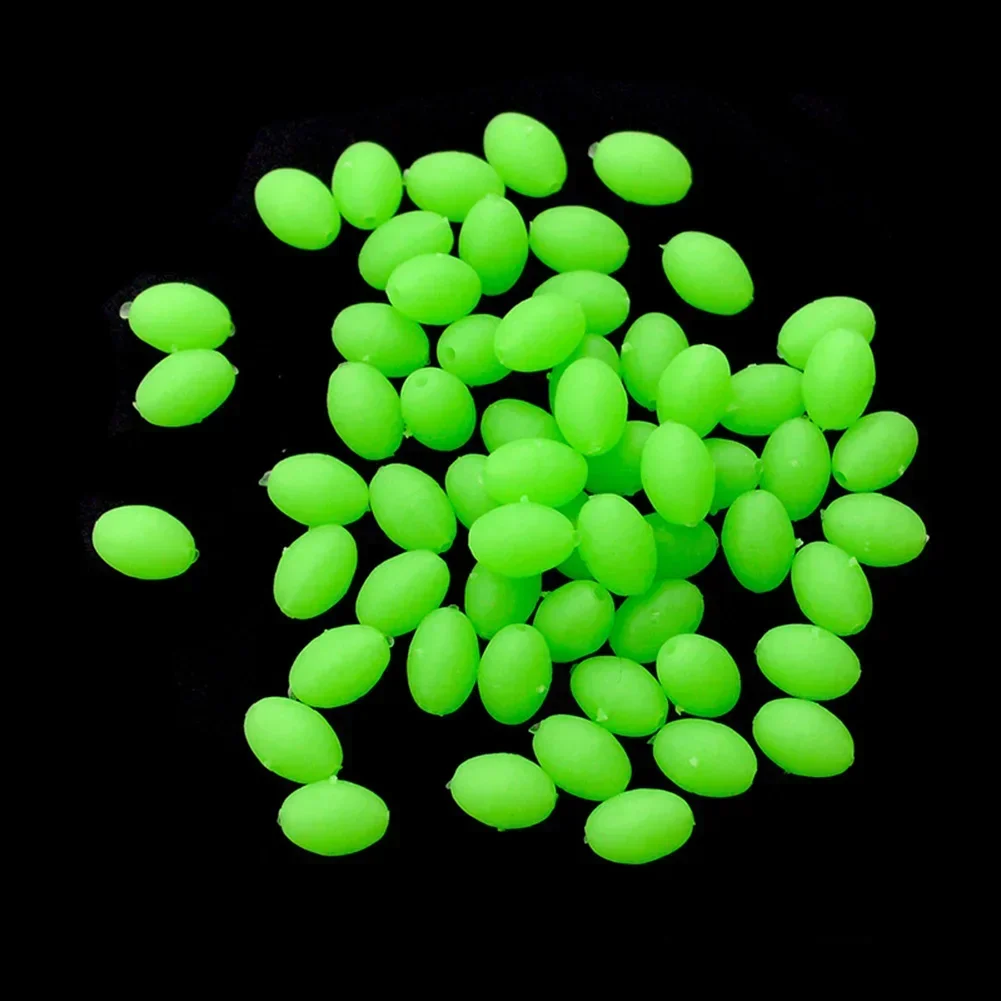 376pcs Olive Green Retaining Beads Boxed Luminous Fishing  Anti-Collision Beans Portable Plastic With Box Fishing Tools