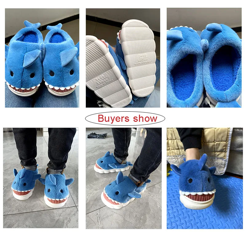 Chinelos infantis engraçados de tubarão, chinelo de tubarão verde nublado, sapatos de pelúcia animal, Babi, Peixe, Novo, 2023