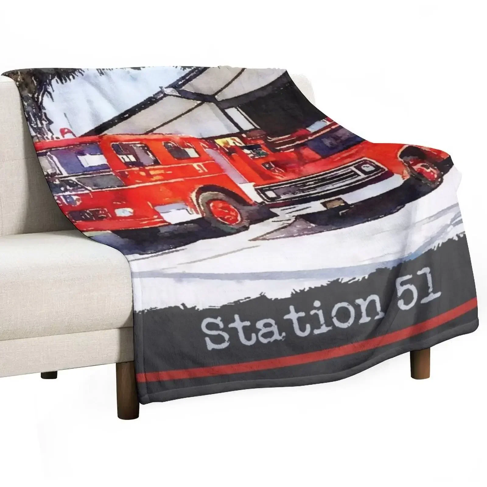 Station 51, Emergency TV Show Throw Blanket For Decorative Sofa Decorative Sofas Sofa Blankets