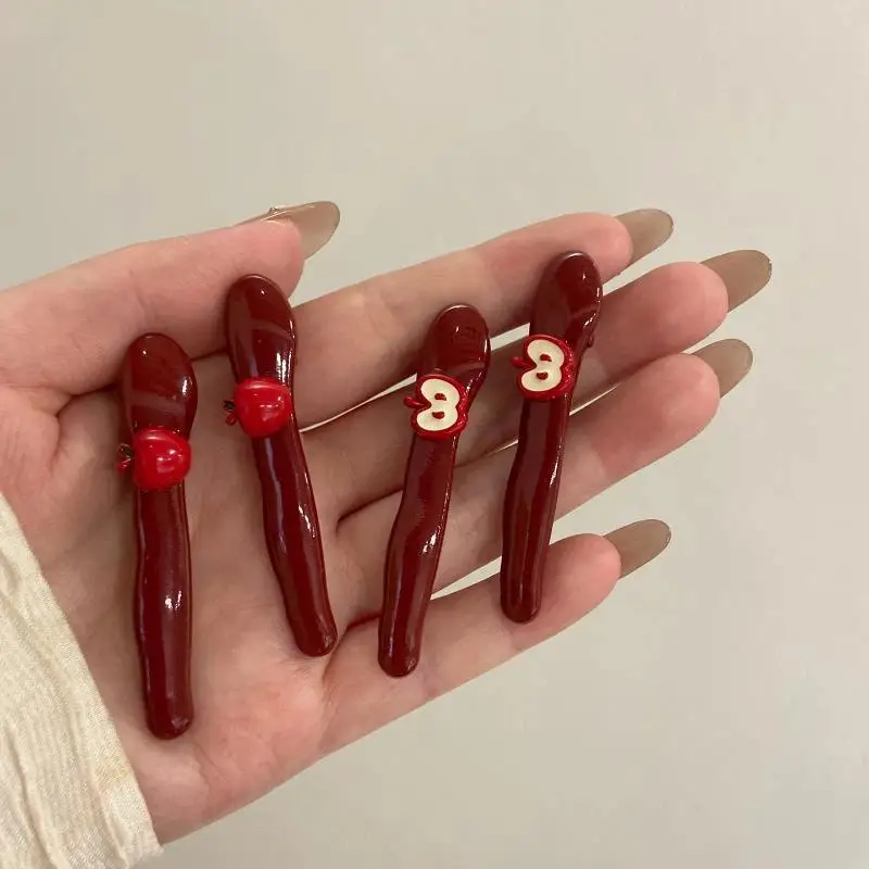 Korean Korean Style Red Hair Clips 2 Pack Non-slip Small Duckbill Clips for Women Secure Side Bangs for Daily Outings - Aliexpress Deal