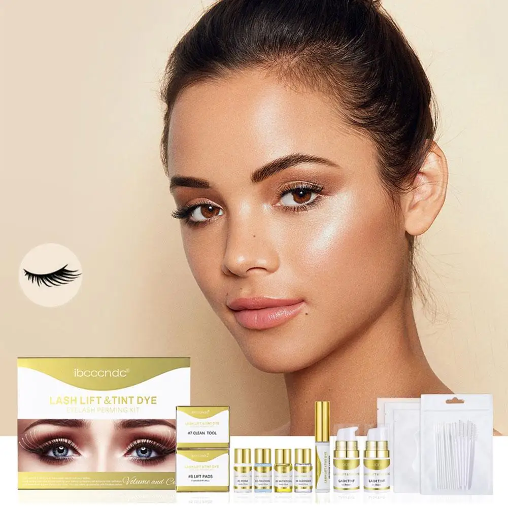 Semi-Permanente Wenkbrauw Of Lash Lift En Tint Kit Professionele Wenkbrauw Make-Up Permanent Ogen Wimpers Lamineren Wimper Lifting Kleurstof G9i1