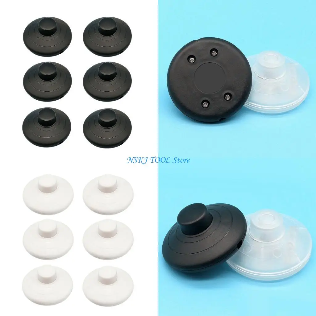 L8RC 6Pcs Step on Button Control Floor Footswitch Foot Pedal Push Switches Enduring
