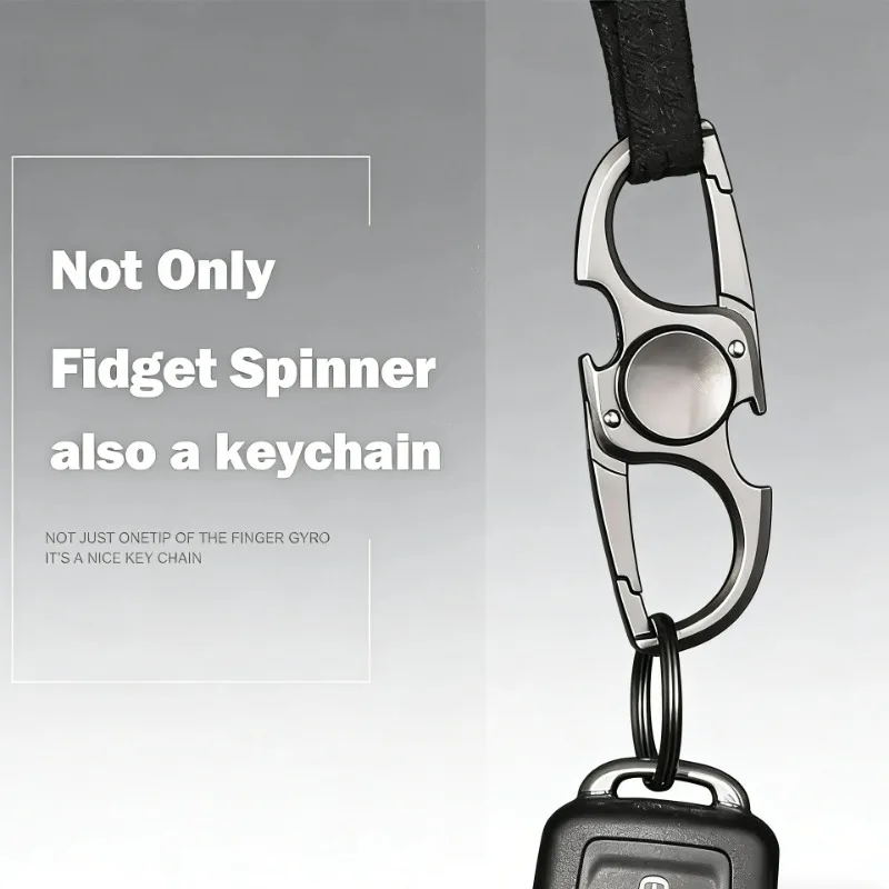 Stress Relief Anti-Anxiety Fidget Toy Metal Fingertip Spinner Multi-function Keychain Bottle Opener EDC Gift for Adults & Kids