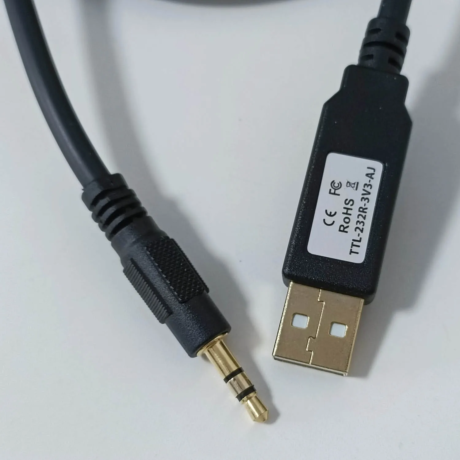 TTL-232R/3V3-AJ USB to 3.5mm Stereo UART/TTL Debug Cable for MCU/CPU/PLC Upgrade/Flash/Upload/Download Tools