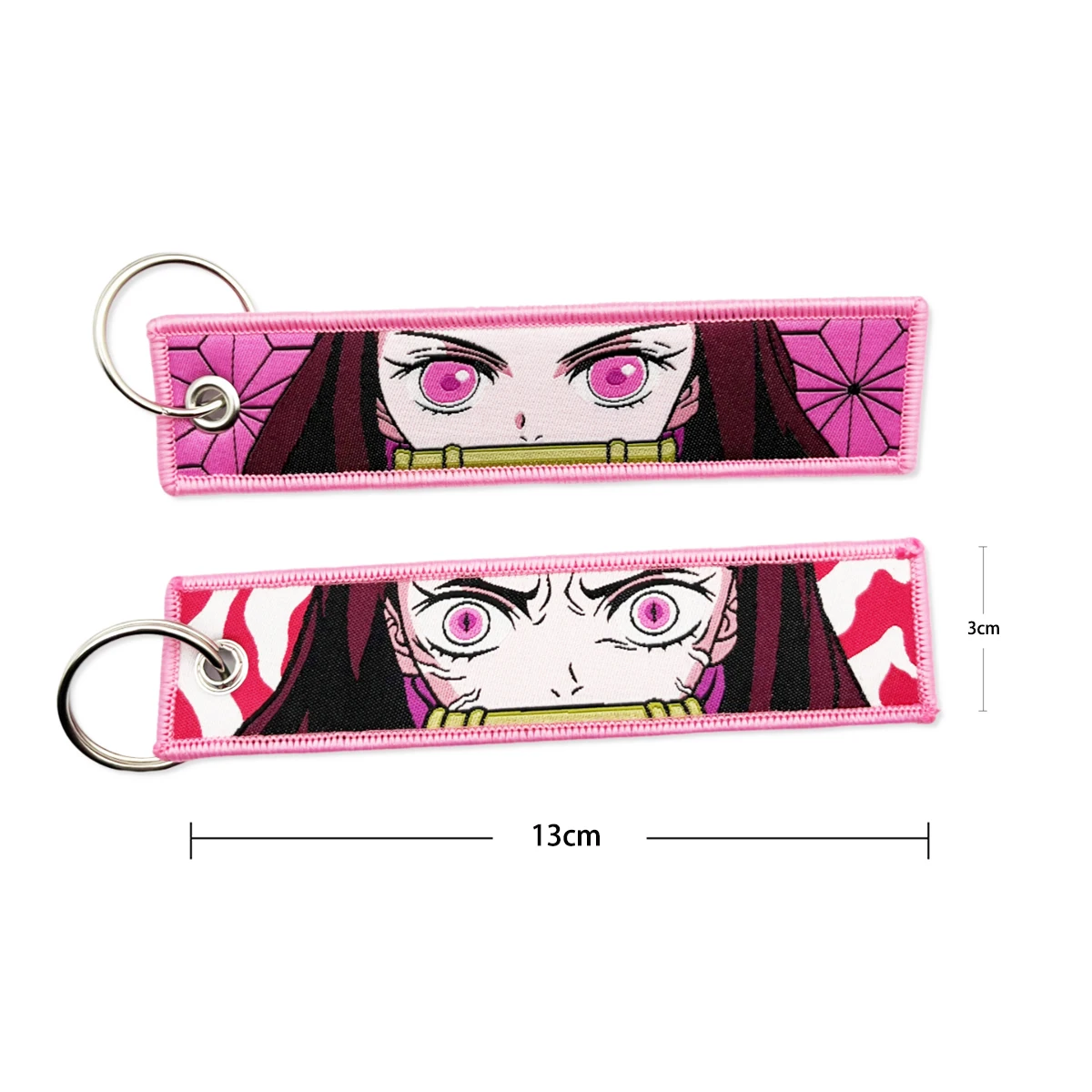 New Design Motorcycles Cars Anime Chain Jet Tags Embroidery Key Fobs for  Bag Backpack Keychain Fashion Key Ring Gift