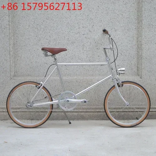 

20-Inch Silver Retro Bicycle Motocross Men's and Women's Lightweight Bicycle Scooter City Commuter Bicycle