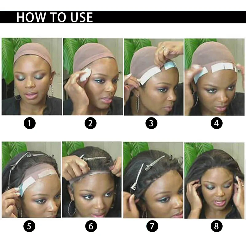 36 Buah/1 Tas Lot Pita Perekat Sistem Rambut Super Tetap Kuat Pita Perekat Super Kuat Wig Diperpanjang Tahan Air dan Wig Keringat