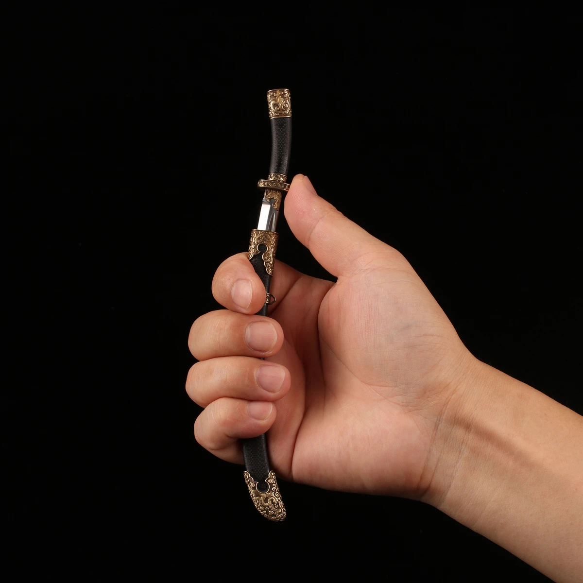 16cm miniaturowy 1:6 chiński starożytny miecz 6.35 ”nóż w stylu minga Katana miecz klasy kolekcjonerskiej ręcznie robione miniatury broni 1/6