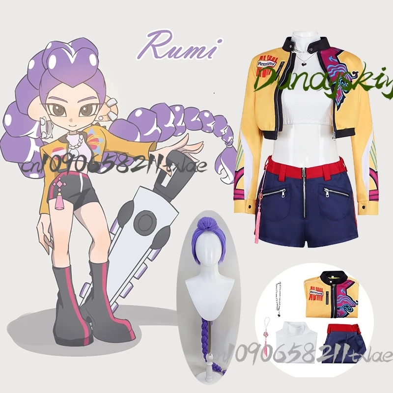 

Huntrix KPop Demon Hunters Rumi cosplay costumes wig full set jirai kei idol costumes cool high quality Halloween cosplay
