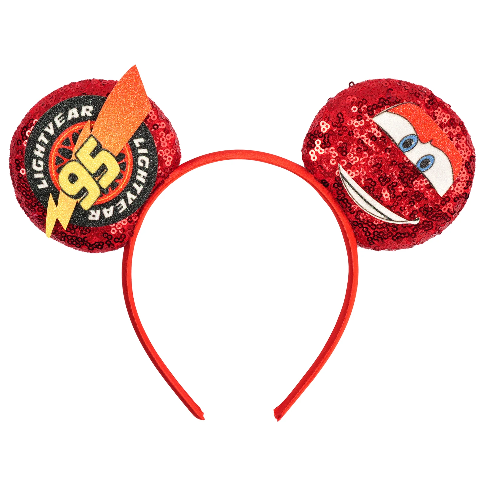 Disney Anime Auto Haaraccessoires Pixar 95 Lightning McQueen Mickey Mouse Oor Hoofdband voor Meisjes Kinderen Vrouwen Pailletten Boog Haarband