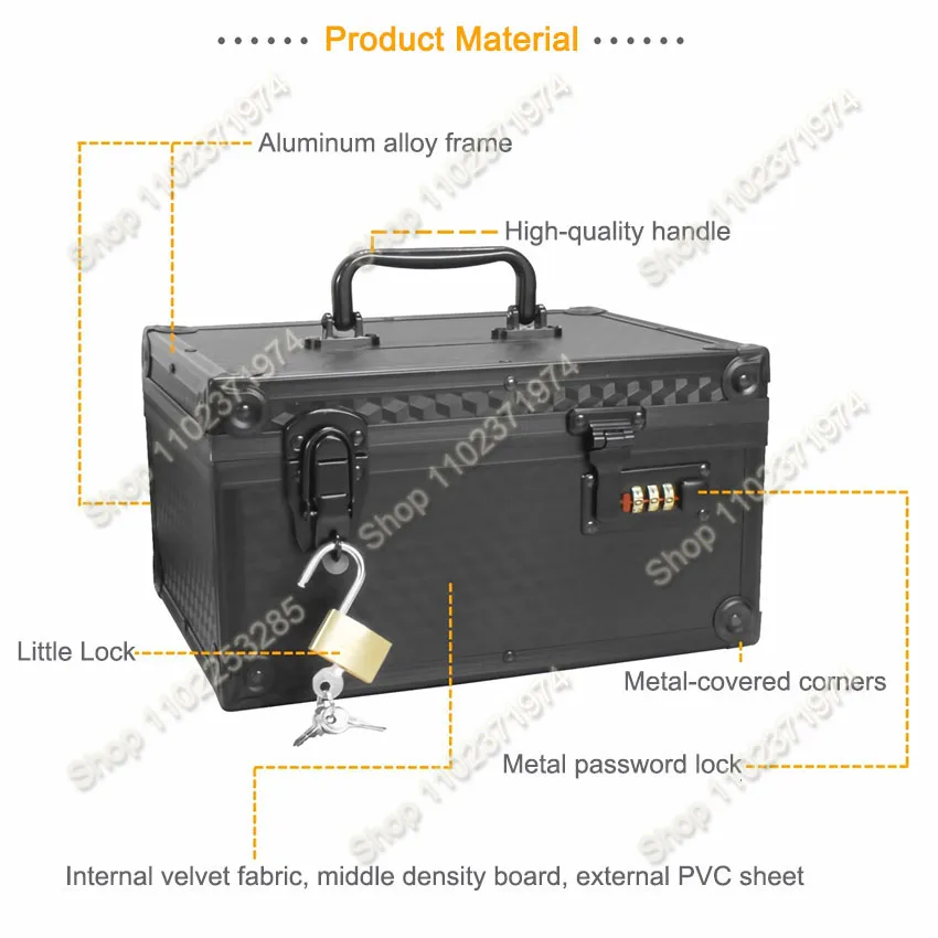 Home Money Safe Multifunctional Aluminum Password Money Box for Children and Adults Hidden Storage Secret With double lock