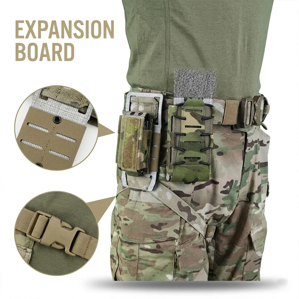 

Tactical Molle Drop Leg Platform Lightweight Expansion Board Modular Thigh Rig Panel Hunting Airsoft Holster Mag Pouch Adapter