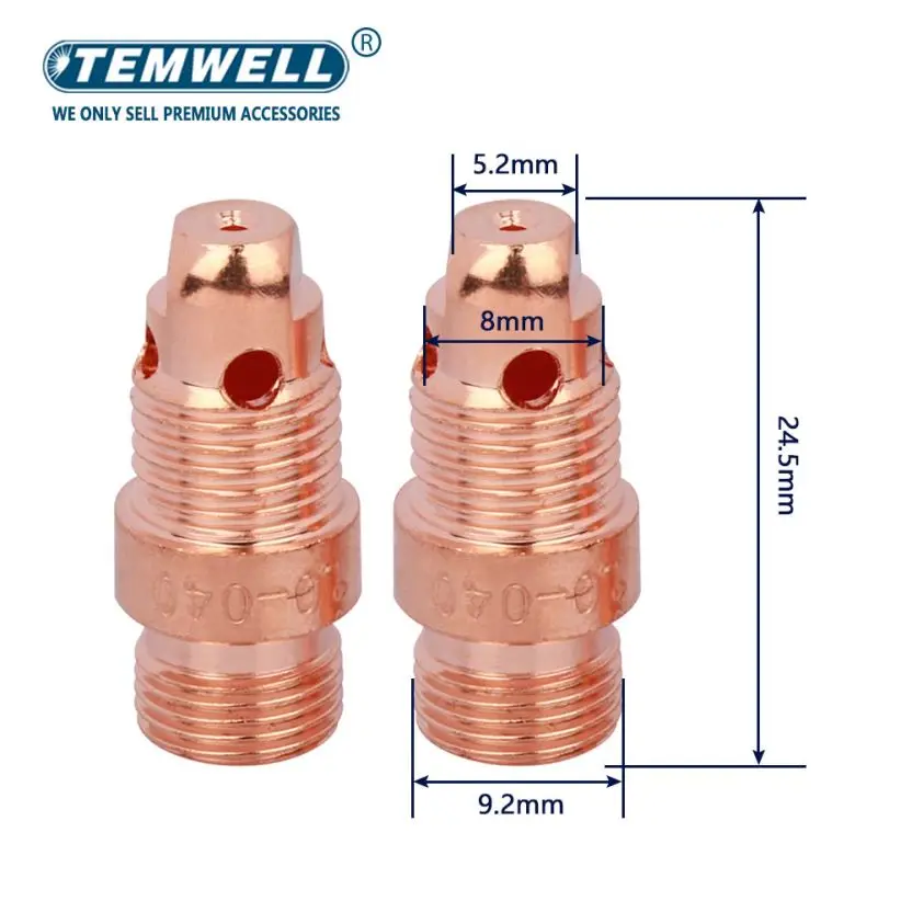 TIG Collet And Collet Body 10N22S 10N23S 10N24S 10N25S 17CB20 1.0/1.6/2.4/3.2mm For TIG WP17/18/26 Welding Torch Accessories