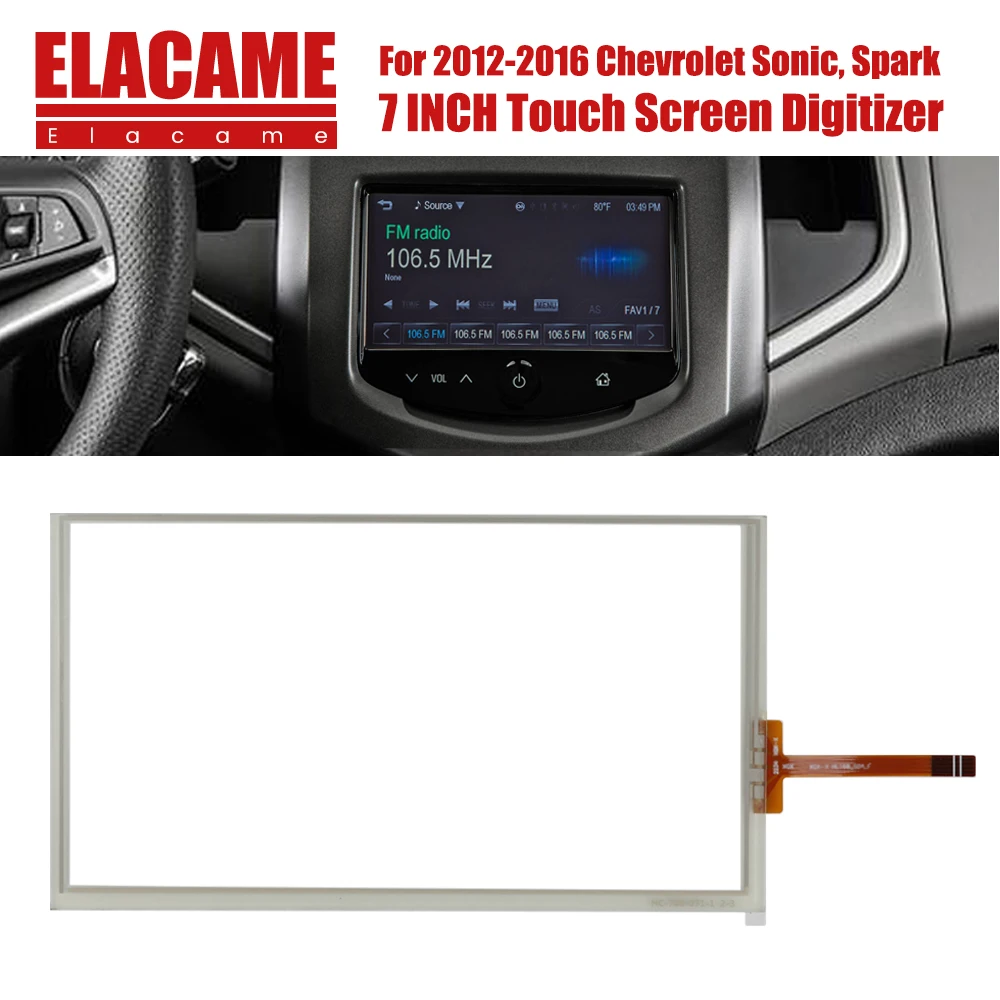 

LA070WV1-TD05 LA070WV1(TD)(05) 7" 4Pins Touch Screen Panel For Chevrolet GMC Onix Aveo Spark Prism Trax 2014-2016Y 167x93mm ﻿