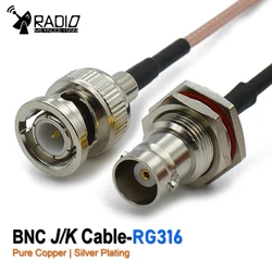RG316 Pigtail Cable BNC male to BNC female Straight Jumper extension Cable FPV for HD-SDI 3G-SDI Vedio CCTV Camera Camcorder