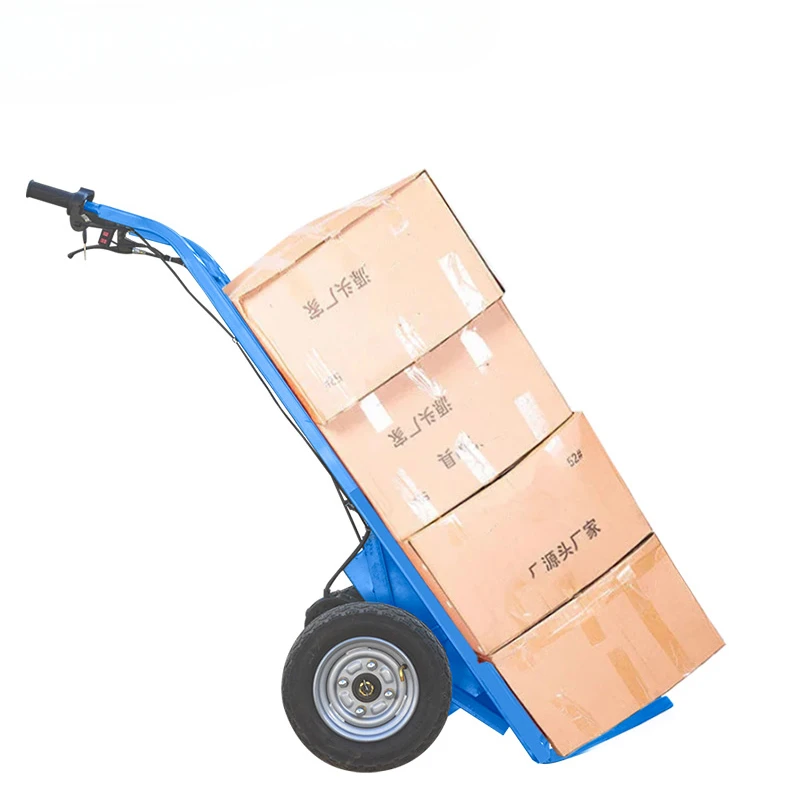 Electric Hand Sack Truck Trolley Electric Flatbed Trolley for Warehouse Electric Wheelbarrow