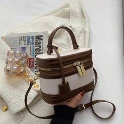 Marka varil şeklinde omuz çantaları kadın moda üst çanta yüksek kalite Crossbody kare çanta ve çantalar Ladys sevimli el çantası